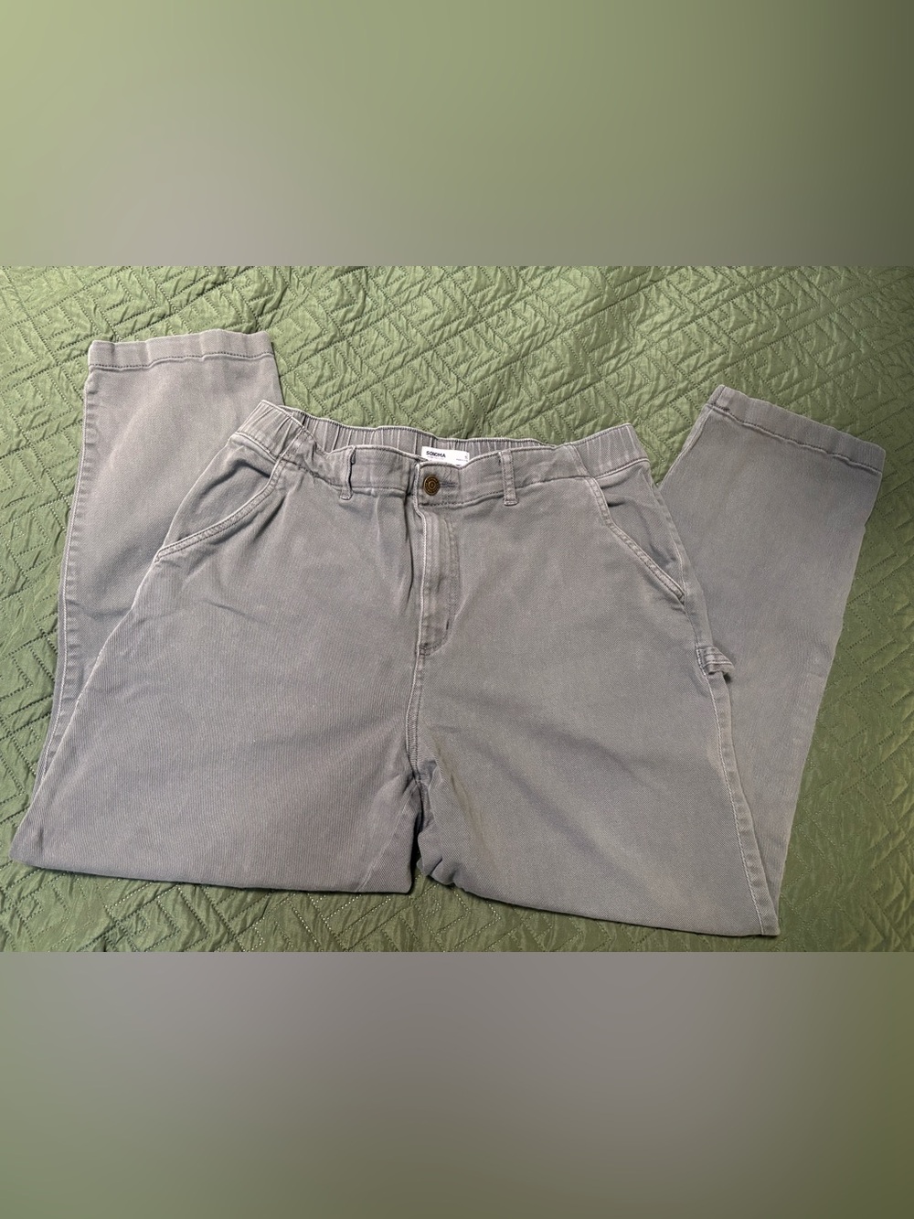Sonoma Green Cotton Utility Pants